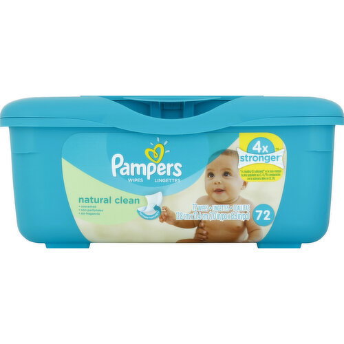 Pampers Wipes, Natural Clean, Unscented