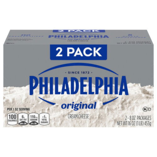 Philadelphia Cream Cheese, Original, 2 Pack