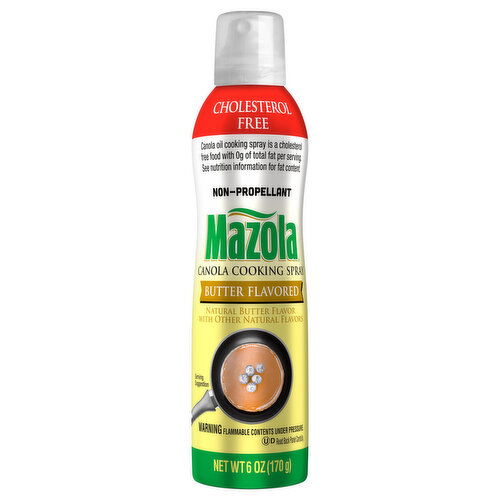 Mazola Canola Cooking Spray, Butter Flavored, Non-Propellant