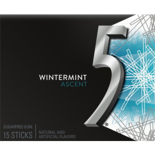 5 Gum, Sugarfree, Wintermint Ascent