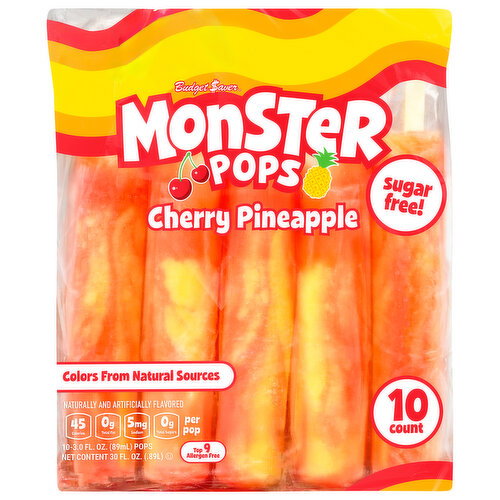 Budget Saver Monster Pops, Cherry Pineapple Image 1 of 4