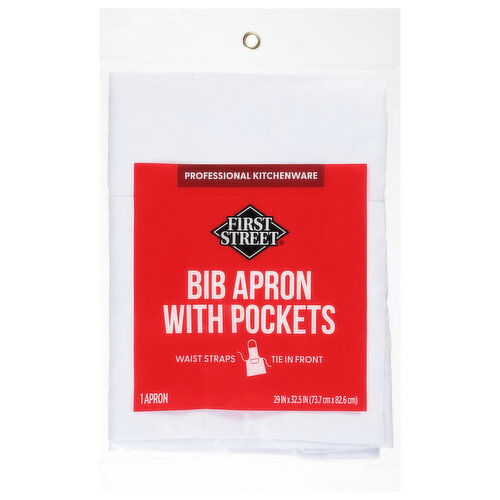 First Street Bib Apron with Pockets