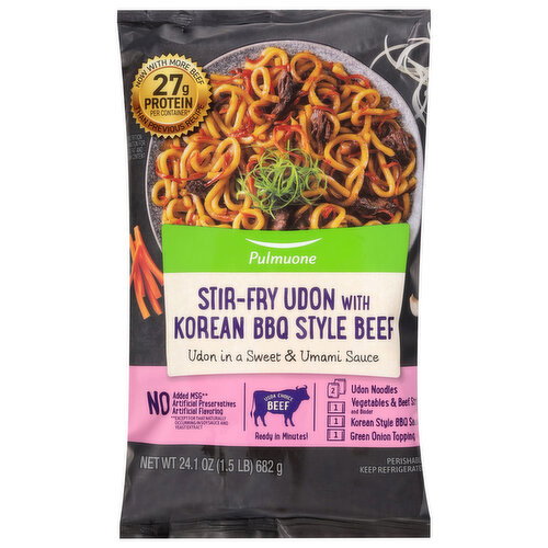 Pulmuone Stir-Fry Udon with Korean BBQ Style Beef