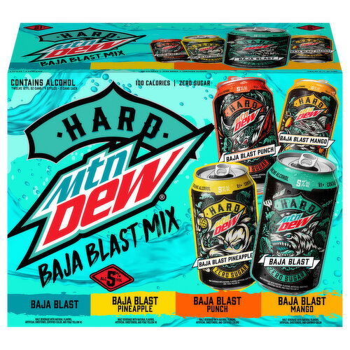 Mtn Dew Baja Blast Mix Hard Malt Beverage