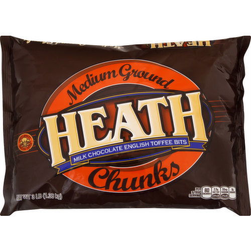 Heath Toffee Bits, Ground, Chunks, Medium