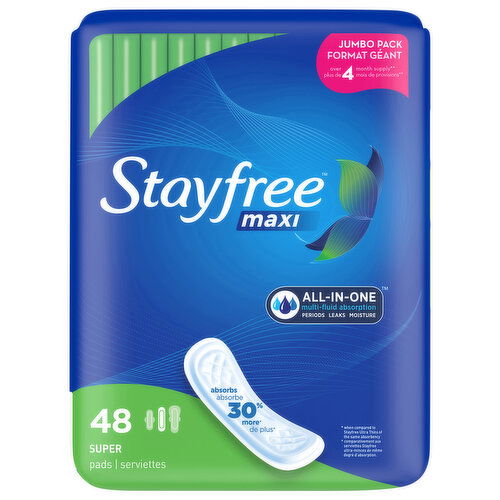 Stayfree Maxi Super Pads Jumbo Pack