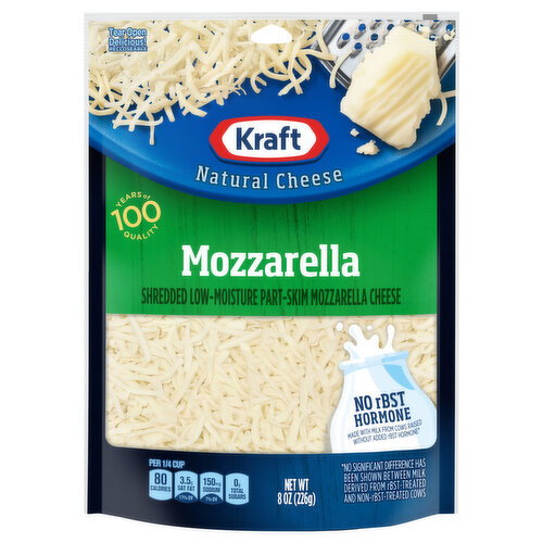 Kraft Low-Moisture Part-Skim Mozzarella Shredded Cheese Image 1 of 6