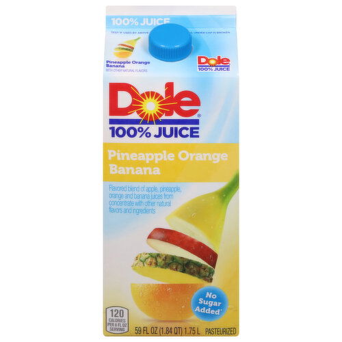 Dole 100% Juice, Pineapple Orange Banana