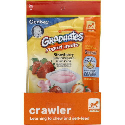 Gerber Yogurt Melts, Crawler, Strawberry