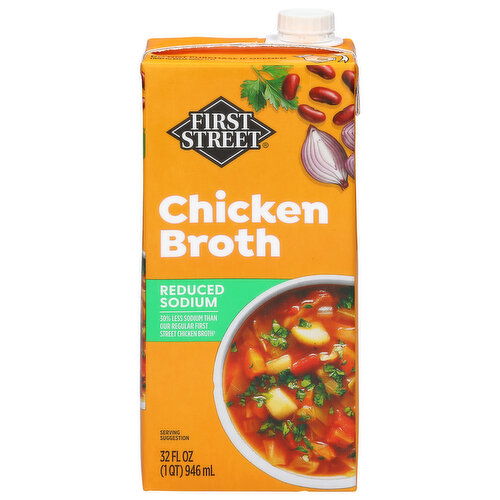 First Street Reduced Sodium Chicken Broth