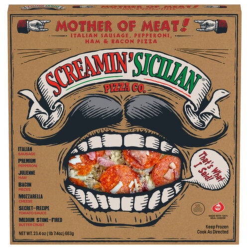 Screamin' Sicilian Pizza Co. Mother of Meat! Pizza Image 1 of 6