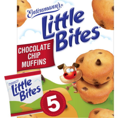Entenmann's Chocolate Chip Mini Muffins, 5 packs, (4 ct each), 8.25 lbs Case