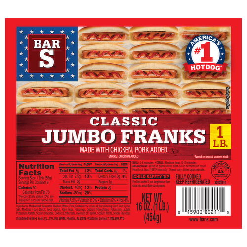 Bar S Classic Jumbo Franks