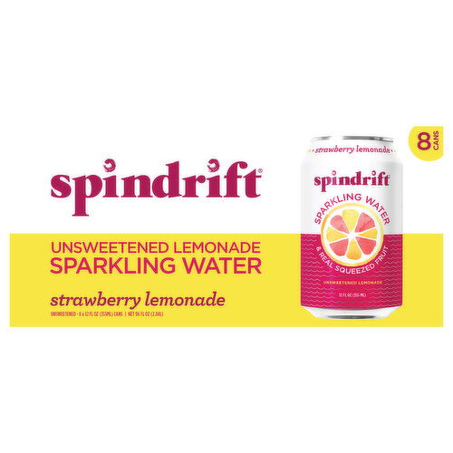 Spindrift Unsweetened Strawberry Lemonade Sparkling Water