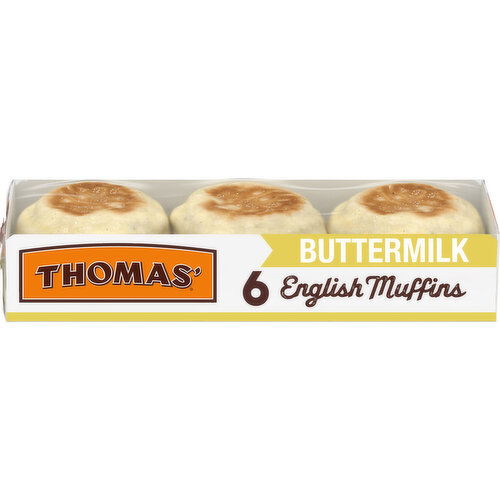 Thomas' Buttermilk English Muffins, 6 count, 13 oz
