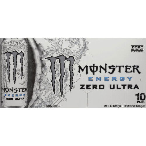 Monster Energy Drink, Zero Ultra, 10 Pack