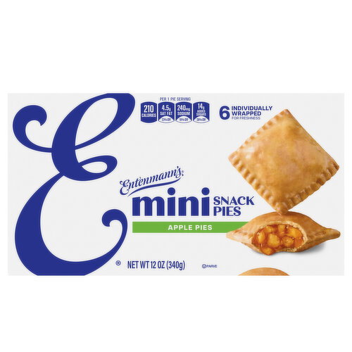 Entenmann's Apple Mini Snack Pies, 6 packs, 12 oz
