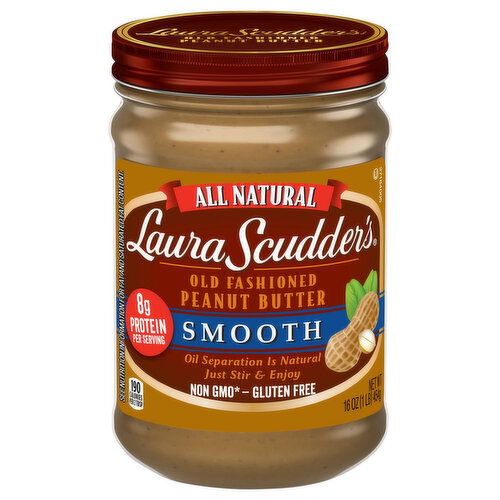 Laura Scudders Old Fashioned Peanut Butter, Smooth