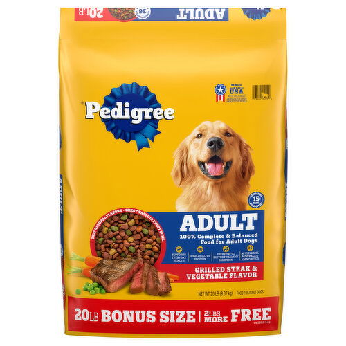 Pedigree Adult Grilled Steak & Vegetable Flavor Food for Dogs