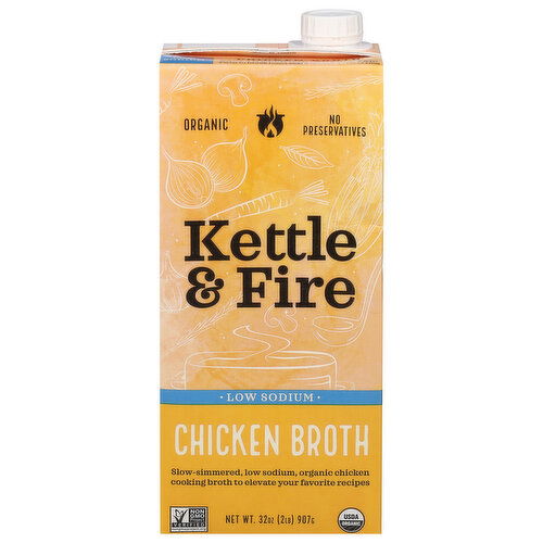 Kettle & Fire Chicken Broth, Low Sodium