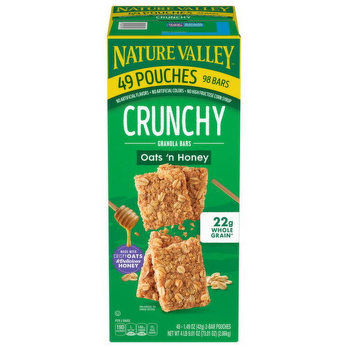 Nature Valley Granola Bars, Oats 'n Honey, Crunchy