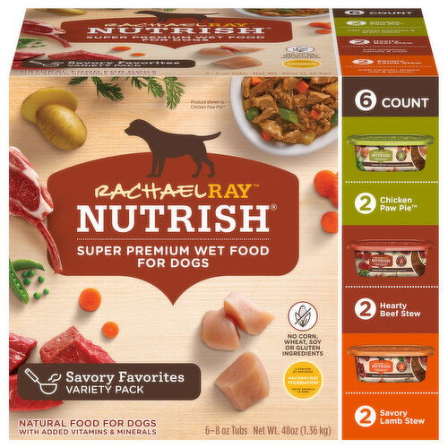 Nutrish Super Premium Chicken Paw Pie/Hearty Beef Stew/Savory Lamb Stew Food for Dogs