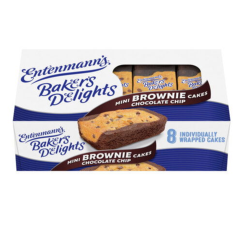 Entenmann's Brownie Chocolate Chip Mini Cakes, 8 packs, 14 oz