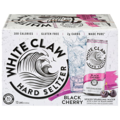 White Claw Hard Seltzer Hard Seltzer, Black Cherry