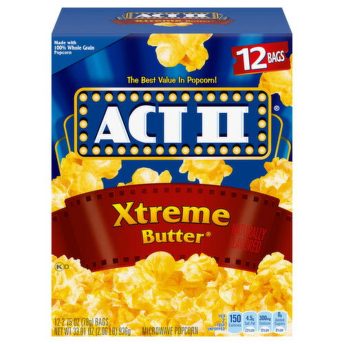 Act II Xtreme Butter Microwave Popcorn