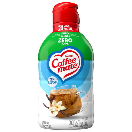 Coffee-Mate Zero Sugar Non-Dairy French Vanilla Creamer Image 1 of 6