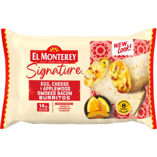 El Monterey Burritos, Egg, Applewood Smoked Bacon & Cheese