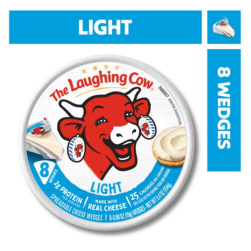 The Laughing Cow The Laughing Cow Creamy Light Spreadable Cheese Wedges, 8 pack (5.4 oz)