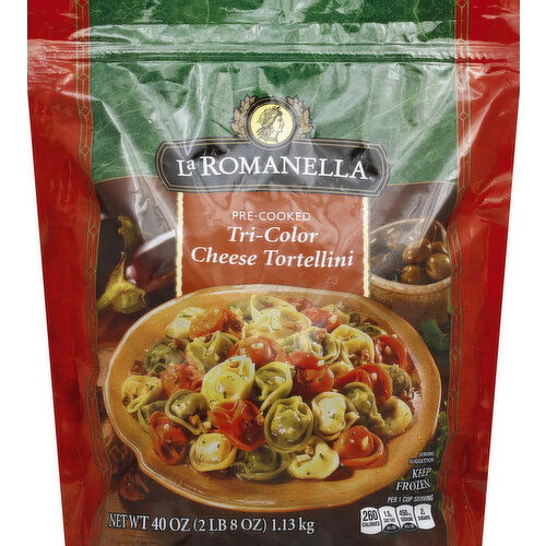 La Romanella Tortellini, Tri-Color, Cheese, Pre-Cooked