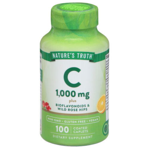Nature's Truth Coated Caplets 1000 mg Vitamin C plus Bioflavonoids & Wild Rose Hips