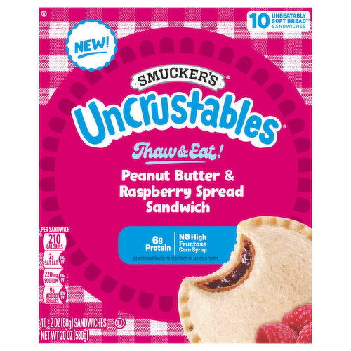 Smucker's Peanut Butter & Raspberry Spread Sandwich