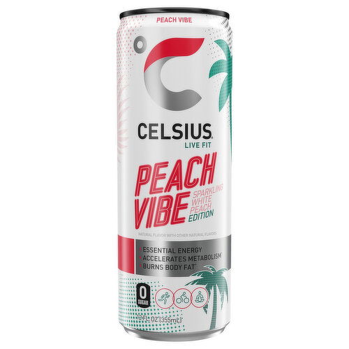 Celsius Peach Vibe Energy Drink