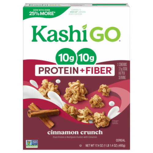 Kashi Go Protein + Fiber Cinnamon Crunch Cereal Image 1 of 6