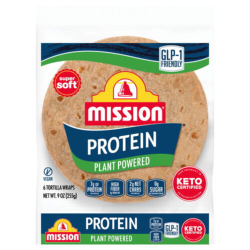 Mission Super Soft Protein Plant Powered Tortilla Wraps