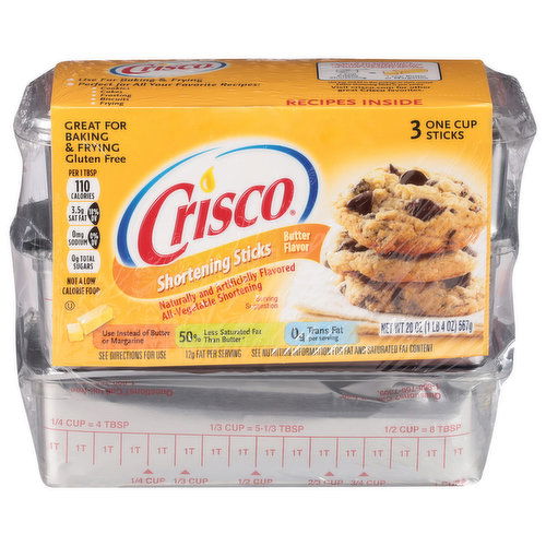 Crisco Shortening Sticks, Butter Flavor