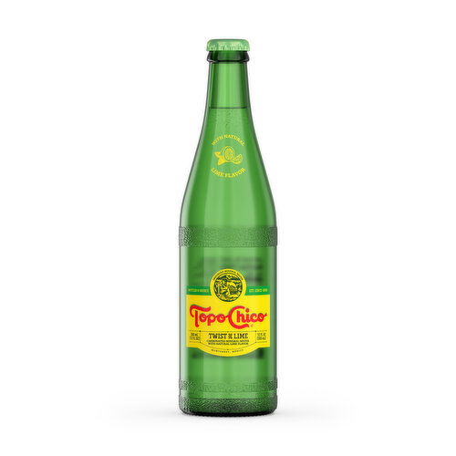Topo Chico  Mineral Water Twist Of Lime Flavored Sparkling Water Glass Bottle