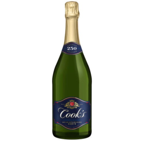 Cook's Brut Champagne Star Spangled America 250 Edition Sparkling California Wine Image 1 of 6