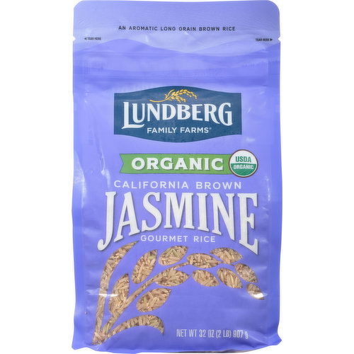 Lundberg Family Farms Rice, Organic, Gourmet, California Brown, Jasmine