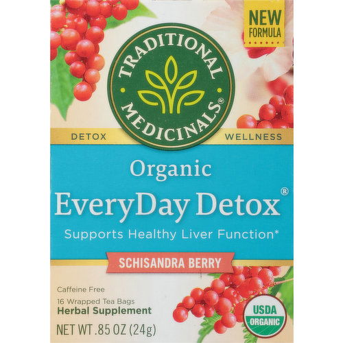 Traditional Medicinals Herbal Tea, Organic, Schisandra Berry, Everyday Detox, Tea Bags