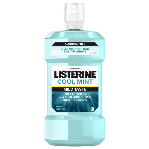 Listerine Mouthwash, Zero Alcohol, Cool Mint