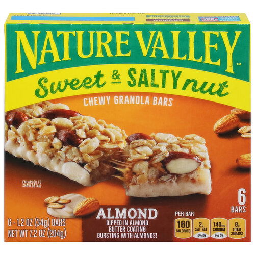 Nature Valley Granola Bars, Chewy, Sweet & Salty Nut, Almond