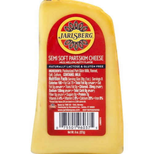 Jarlsberg Cheese, Semi Soft, Part-Skim