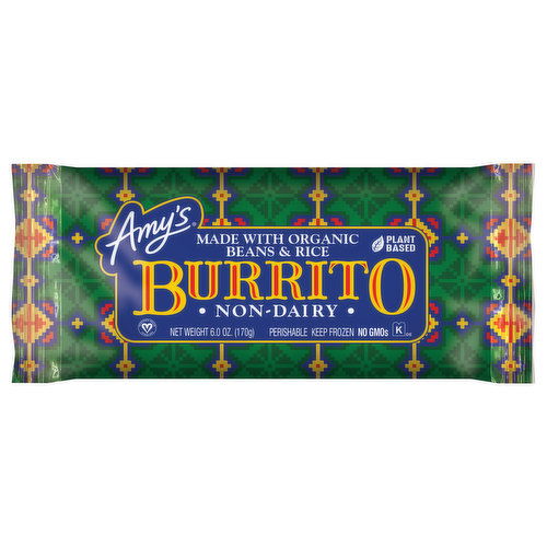 Amy's Burrito, Non-Dairy, Plant Based