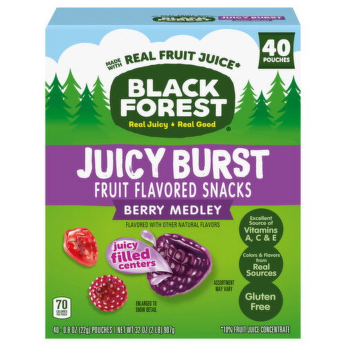 Black Forest Juicy Burst Berry Medley Fruit Flavored Snacks