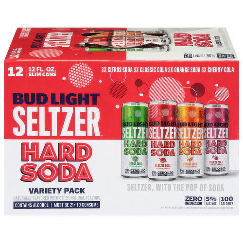 Bud Light Seltzer, Hard Soda, Variety Pack