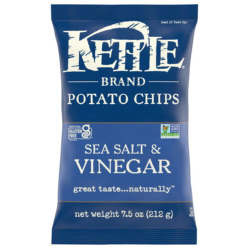 Kettle Brand Potato Chips, Sea Salt & Vinegar